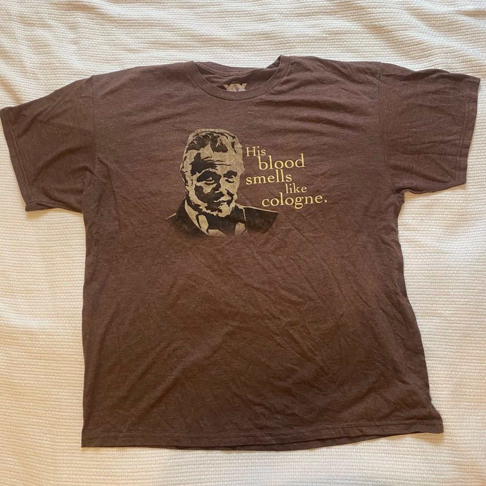 XX Dos Equis brown t-shirt.